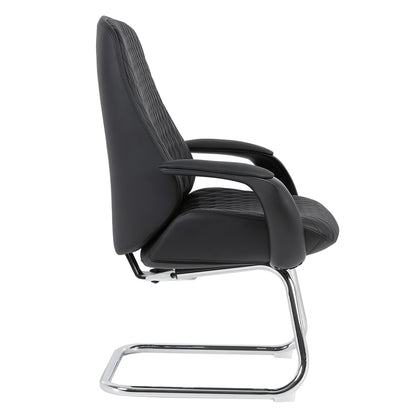 Visitor's Chair Velum-s Hm1235.01 Black Pu--chromed Base 71x60x100hcm.