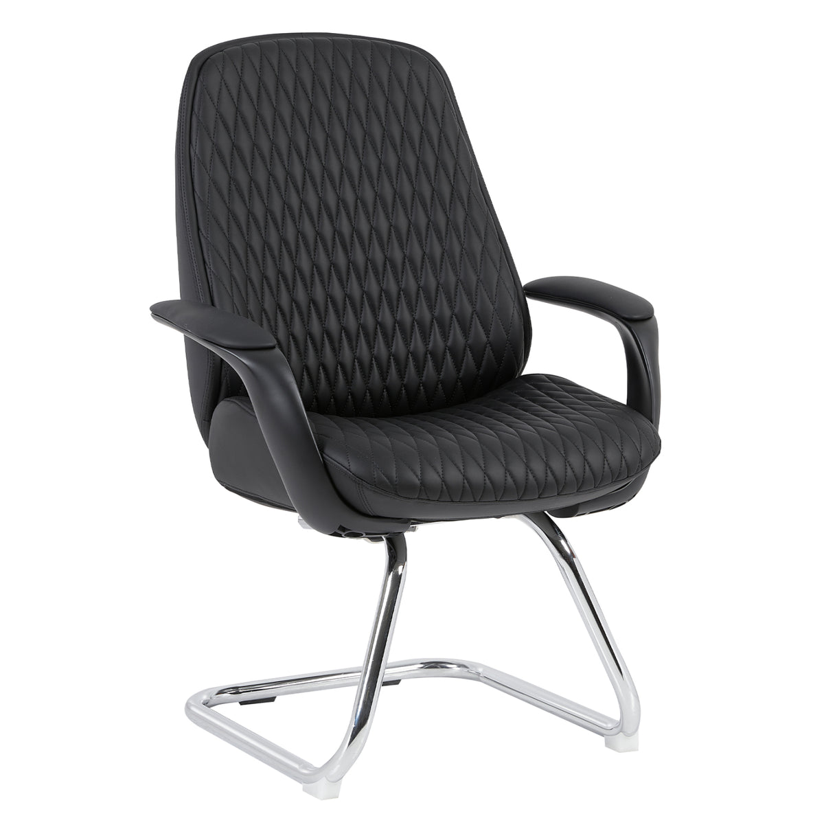 Visitor's Chair Velum-s Hm1235.01 Black Pu--chromed Base 71x60x100hcm.