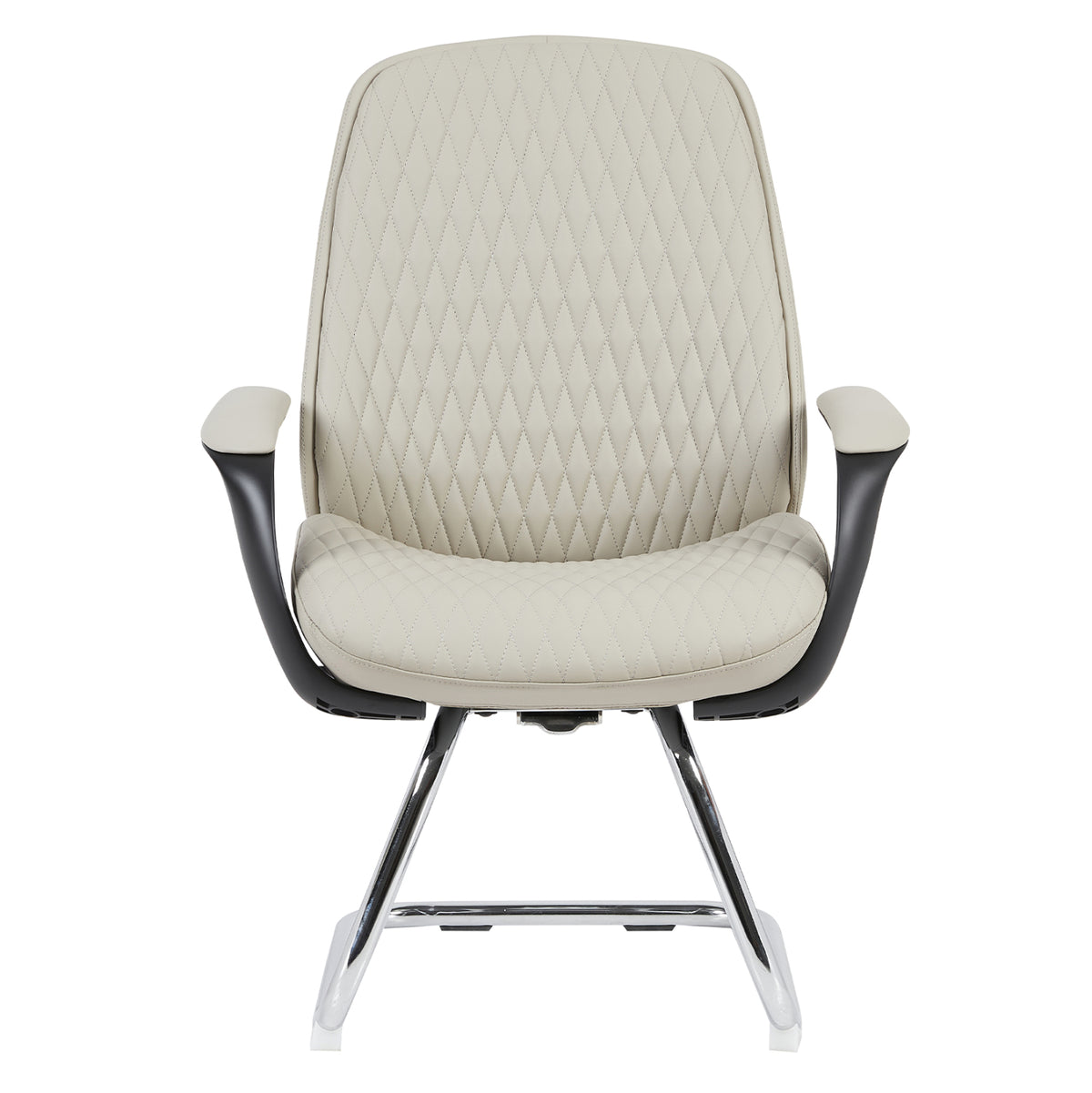 Visitor's Chair Velum-s Hm1235.02 Beige Pu--chromed Base 71x60x100hcm.