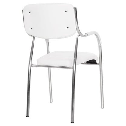 Conference Office Chair Oberon Hm1018.02 White Pu 51x52x88hcm