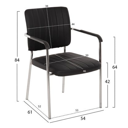 Conference Chair With Arms Hm1070.01 Black 56,5x59x85 Cm