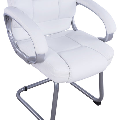 Visitor's Chair With White Pu Sora Hm1144.02 63x67x112 Cm