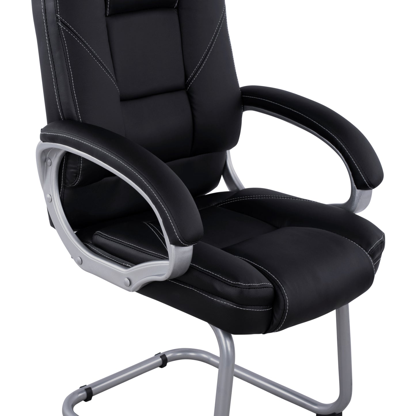 Visitor's Chair With Black Pu Hm1144.01 63x67x112 Cm