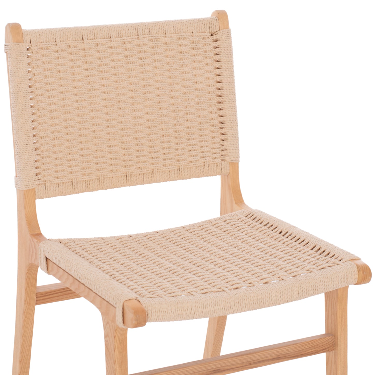 Chair Hm9330.01 Ignacio Rubberwood Knitted Natural Rope 50x60x87h