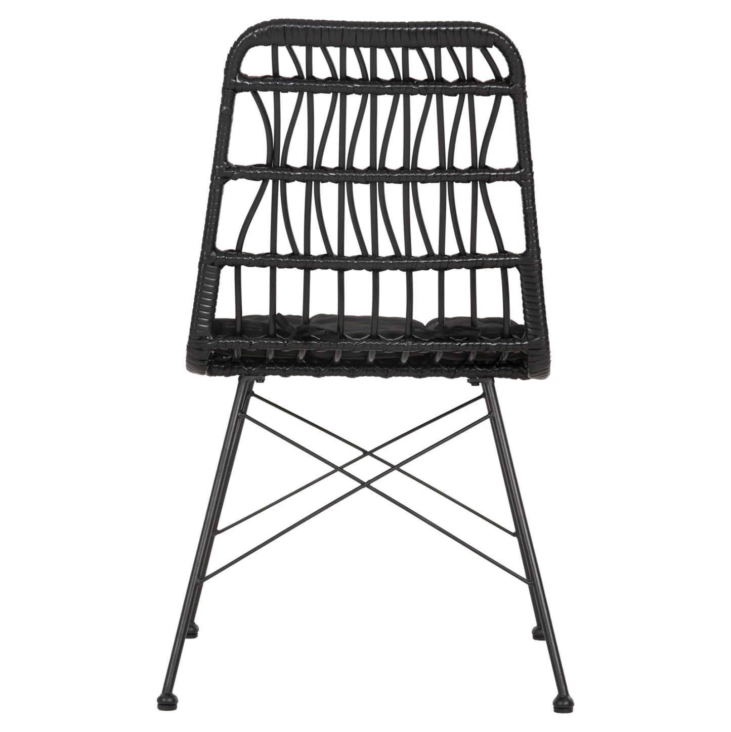 Chair Outdoor Allegra Hm5453.12 Metal-cushion-wicker In Black 52x52x83.5hcm.