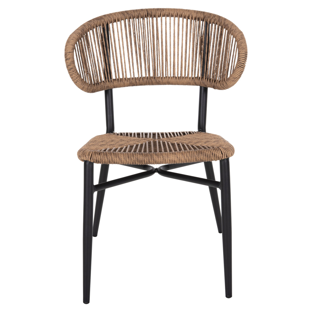 Chair Eulo Hm6049.02 Aluminum In Black-synthetic Rattan