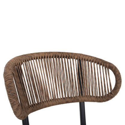 Chair Eulo Hm6049.03 Aluminum In Anthracite-synthetic Rattan In Grey 49x60x78hcm