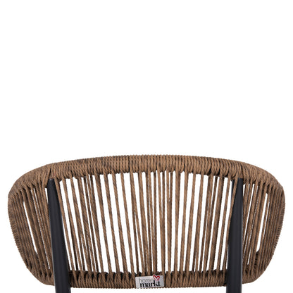 Chair Eulo Hm6049.03 Aluminum In Anthracite-synthetic Rattan In Grey 49x60x78hcm