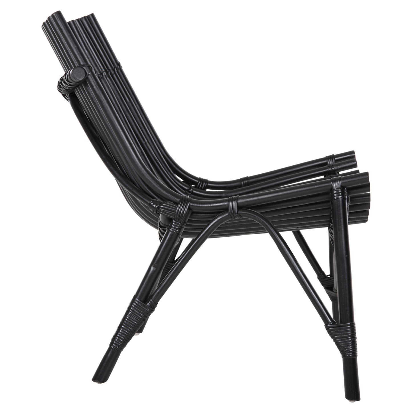 Chair For Outdoors Cellion Hm9812.02 Rattan Poles In Black Color 76x72x83hcm.