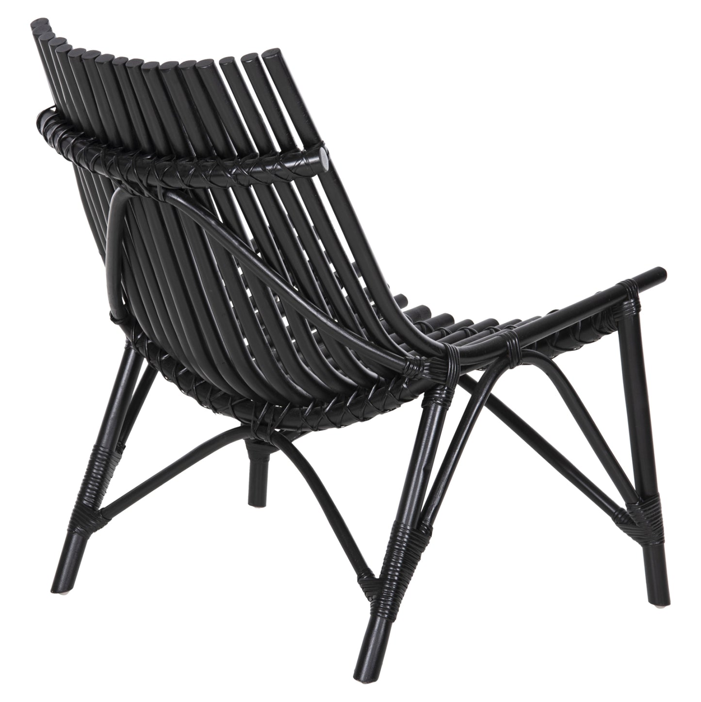 Chair For Outdoors Cellion Hm9812.02 Rattan Poles In Black Color 76x72x83hcm.