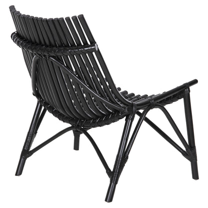 Chair For Outdoors Cellion Hm9812.02 Rattan Poles In Black Color 76x72x83hcm.