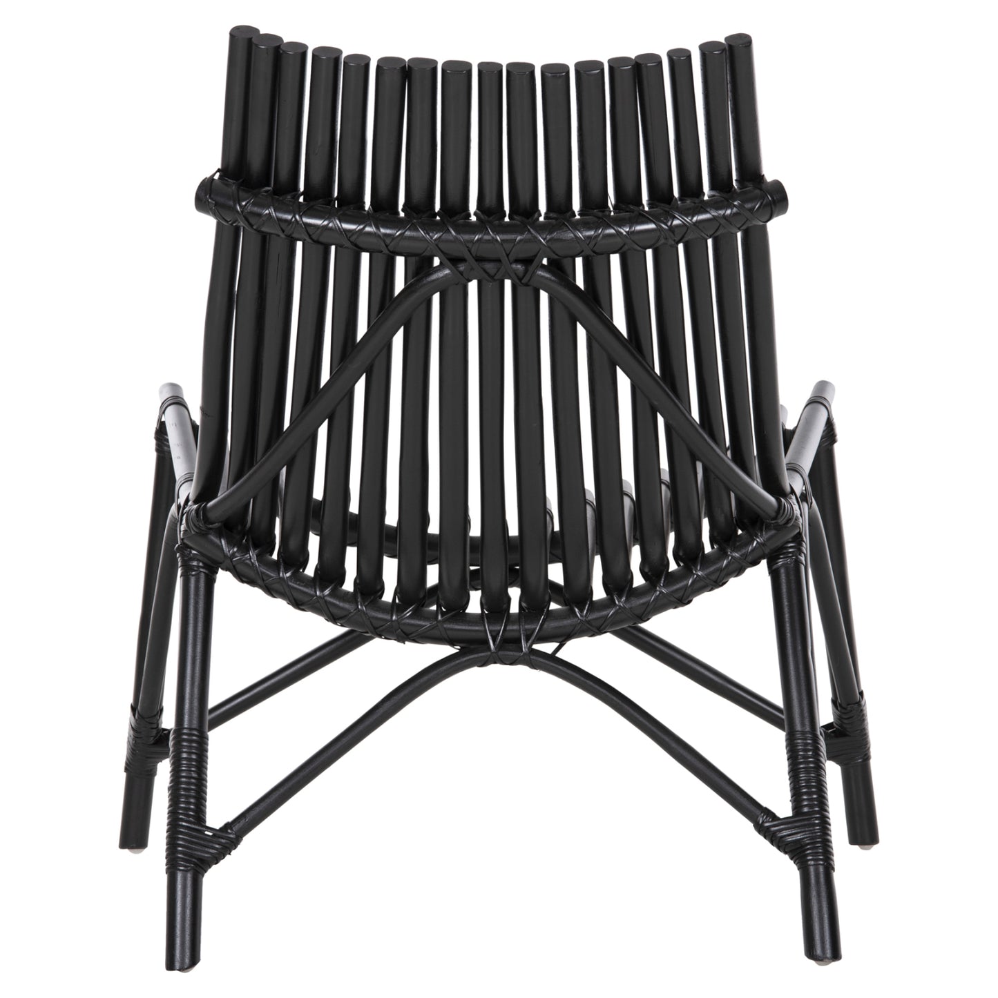 Chair For Outdoors Cellion Hm9812.02 Rattan Poles In Black Color 76x72x83hcm.