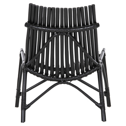 Chair For Outdoors Cellion Hm9812.02 Rattan Poles In Black Color 76x72x83hcm.