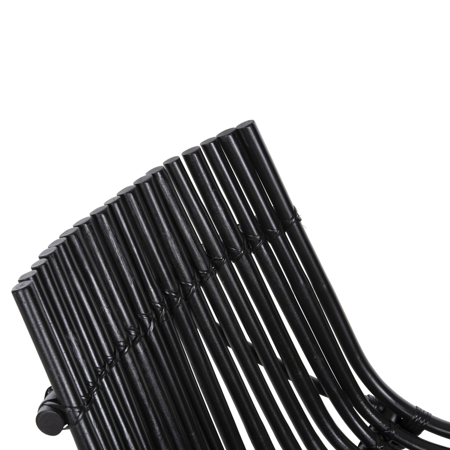 Chair For Outdoors Cellion Hm9812.02 Rattan Poles In Black Color 76x72x83hcm.