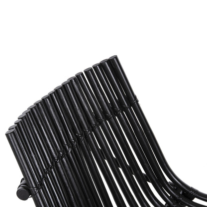 Chair For Outdoors Cellion Hm9812.02 Rattan Poles In Black Color 76x72x83hcm.