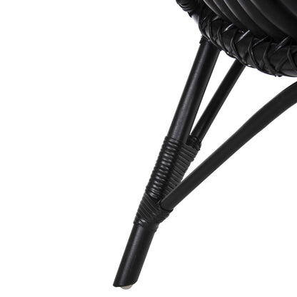 Chair For Outdoors Cellion Hm9812.02 Rattan Poles In Black Color 76x72x83hcm.