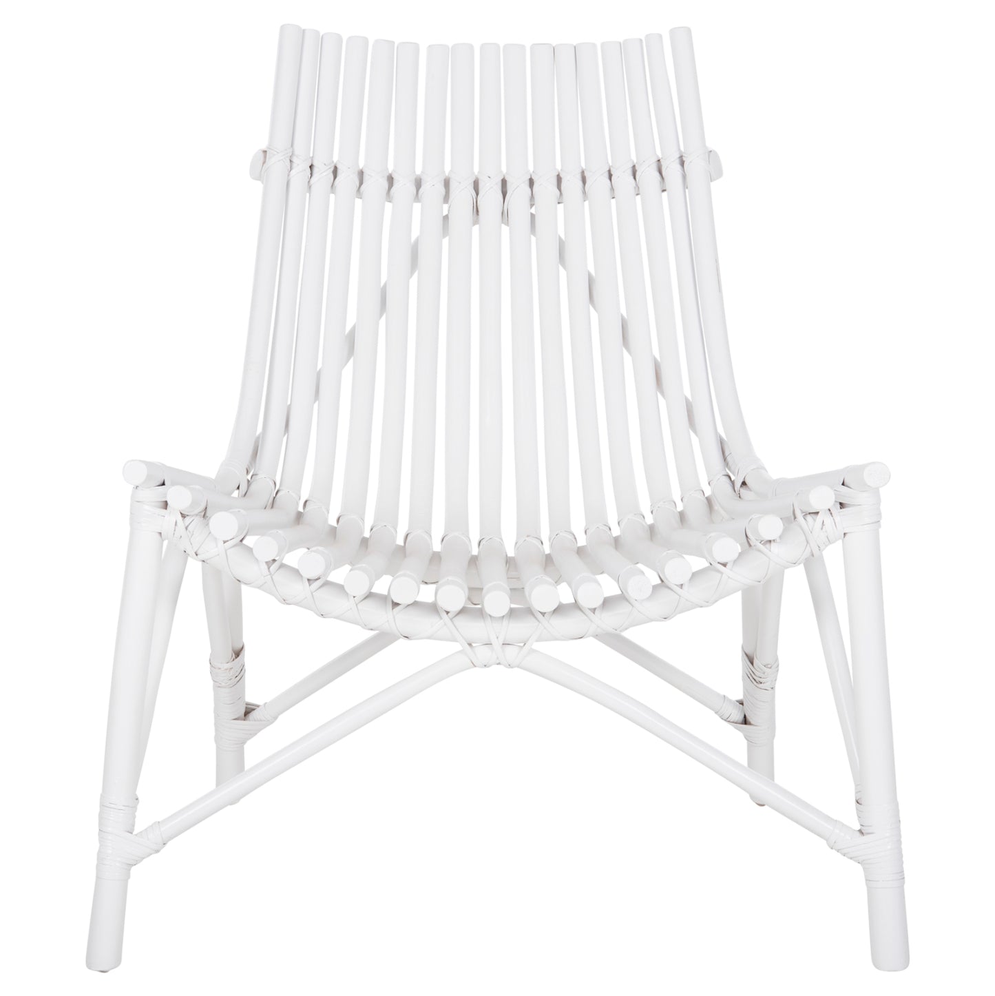 Chair For Outdoors Cellion Hm9812.03 Rattan Poles In White Color 76x72x83hcm.