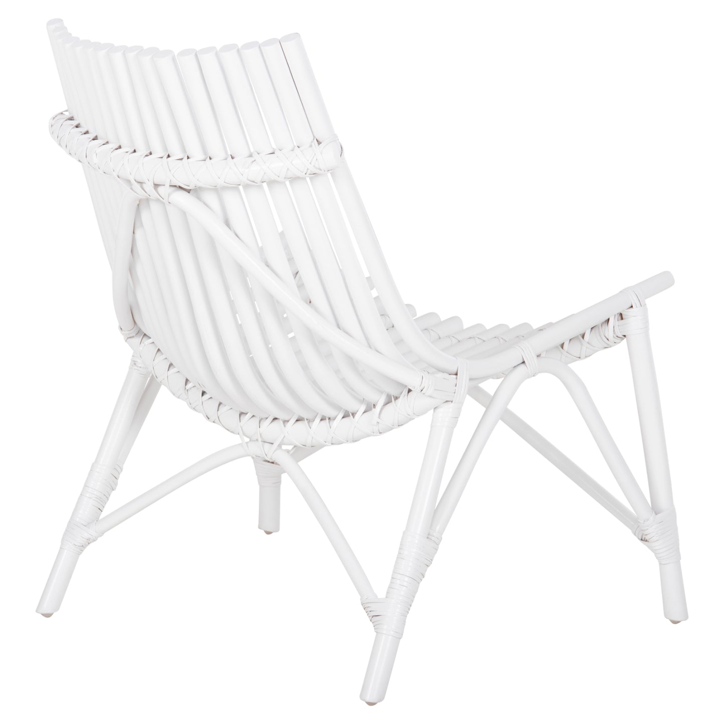 Chair For Outdoors Cellion Hm9812.03 Rattan Poles In White Color 76x72x83hcm.