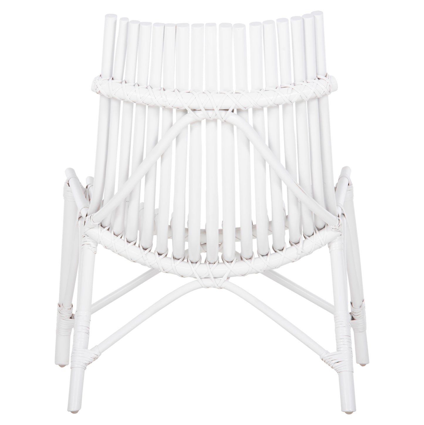 Chair For Outdoors Cellion Hm9812.03 Rattan Poles In White Color 76x72x83hcm.