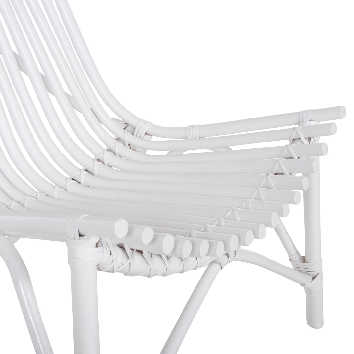 Chair For Outdoors Cellion Hm9812.03 Rattan Poles In White Color 76x72x83hcm.