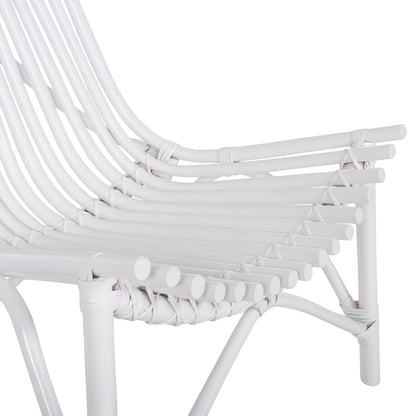 Chair For Outdoors Cellion Hm9812.03 Rattan Poles In White Color 76x72x83hcm.