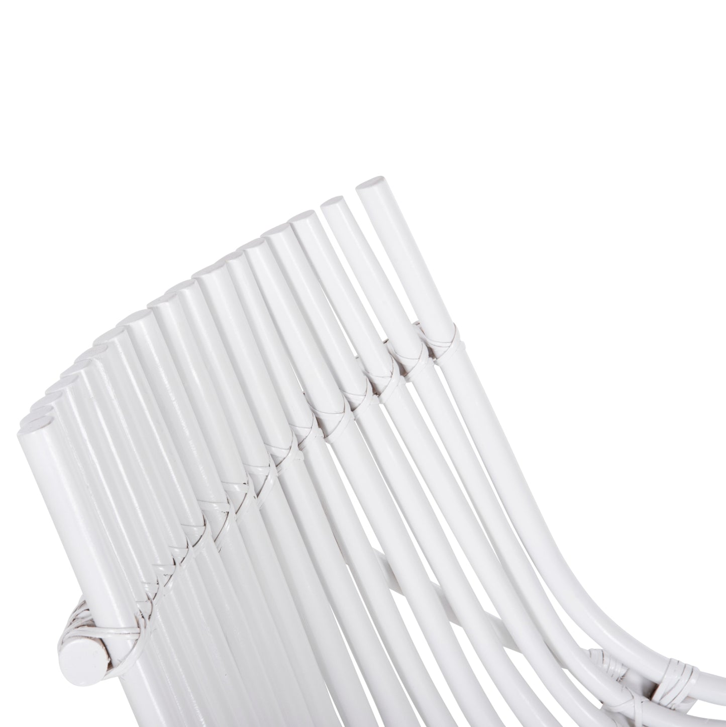 Chair For Outdoors Cellion Hm9812.03 Rattan Poles In White Color 76x72x83hcm.