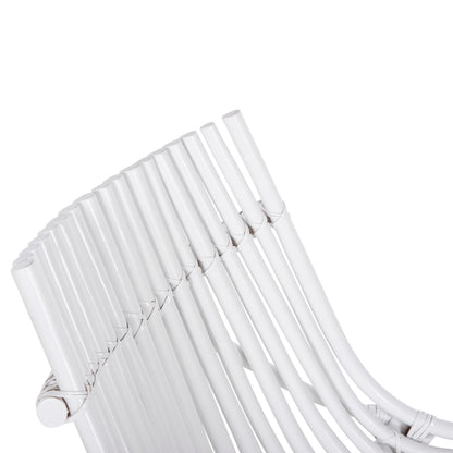 Chair For Outdoors Cellion Hm9812.03 Rattan Poles In White Color 76x72x83hcm.