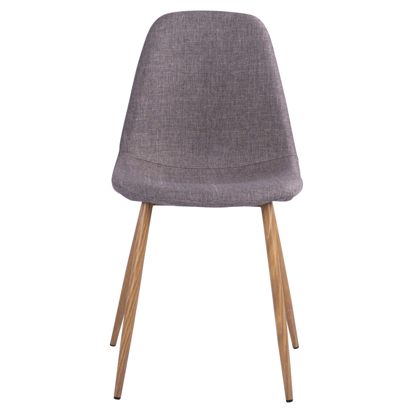 Dining Chair Leonardo Hm00100.03 With Metallic Legs And Brown Fabric 44x55x85Υ Cm