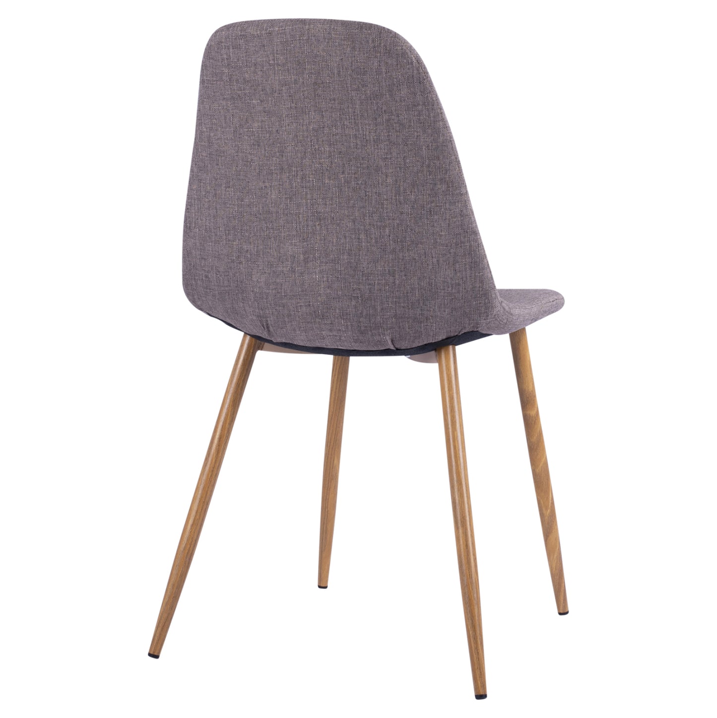 Dining Chair Leonardo Hm00100.03 With Metallic Legs And Brown Fabric 44x55x85Υ Cm