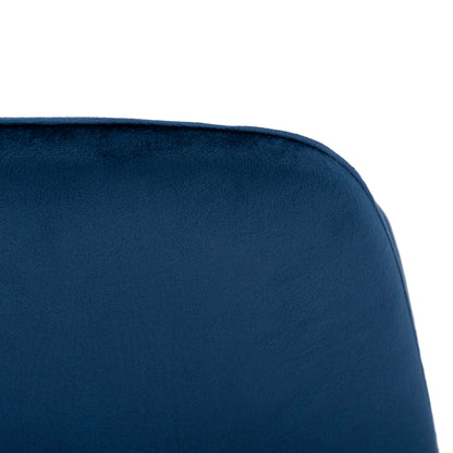 Chair Leonardo Velvet Blue With Metallic Legs Hm00100.08 43x54x88 Cm.