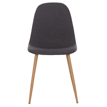 Dining Chair Leonardo Hm00100.10 With Metallic Legs And Grey Fabric 45x51.5x85h