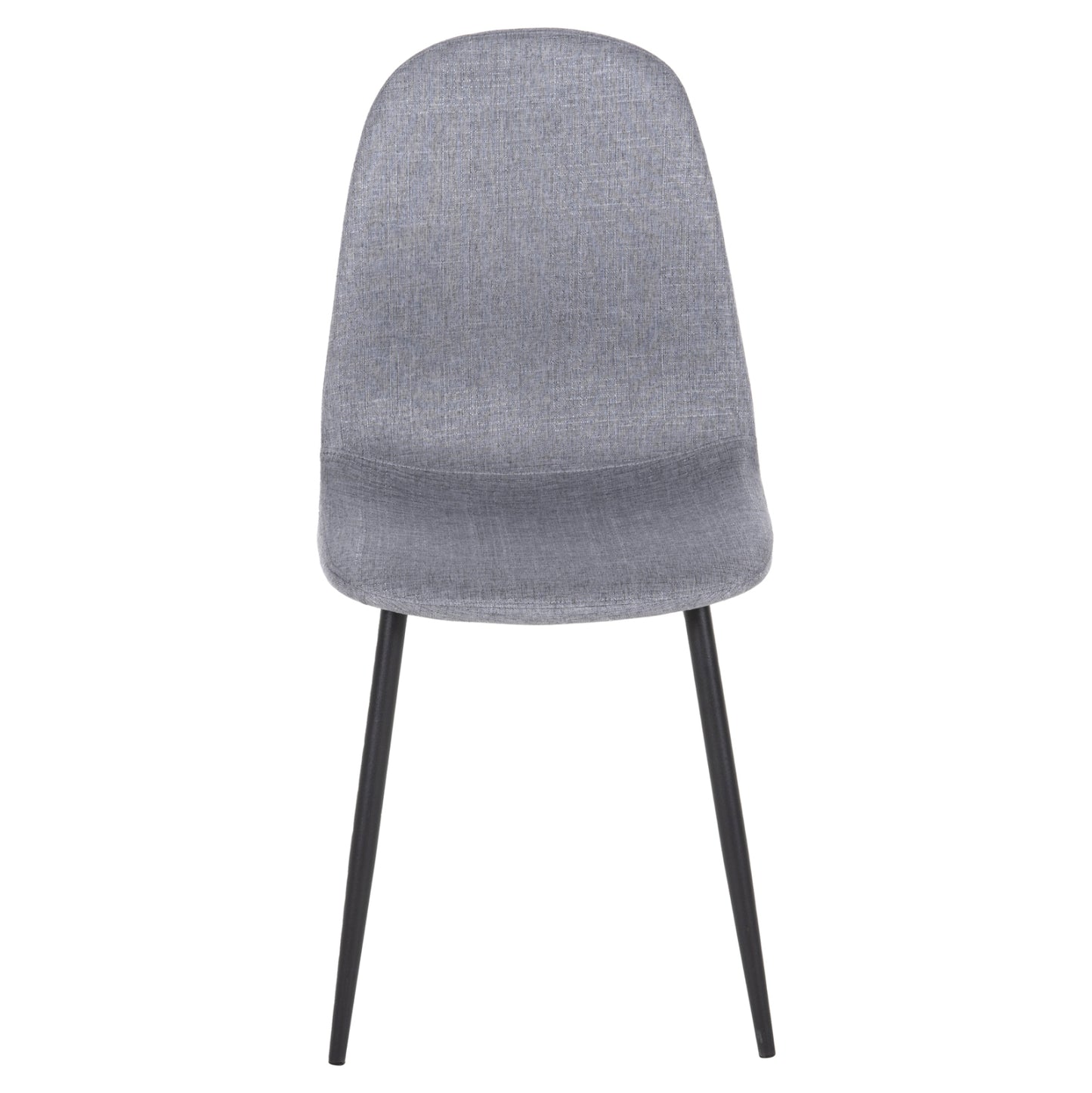 Dining Chair Leonardo Hm00100.26 Grey Fabric & Black Metal Legs 42x49,5x89hcm.