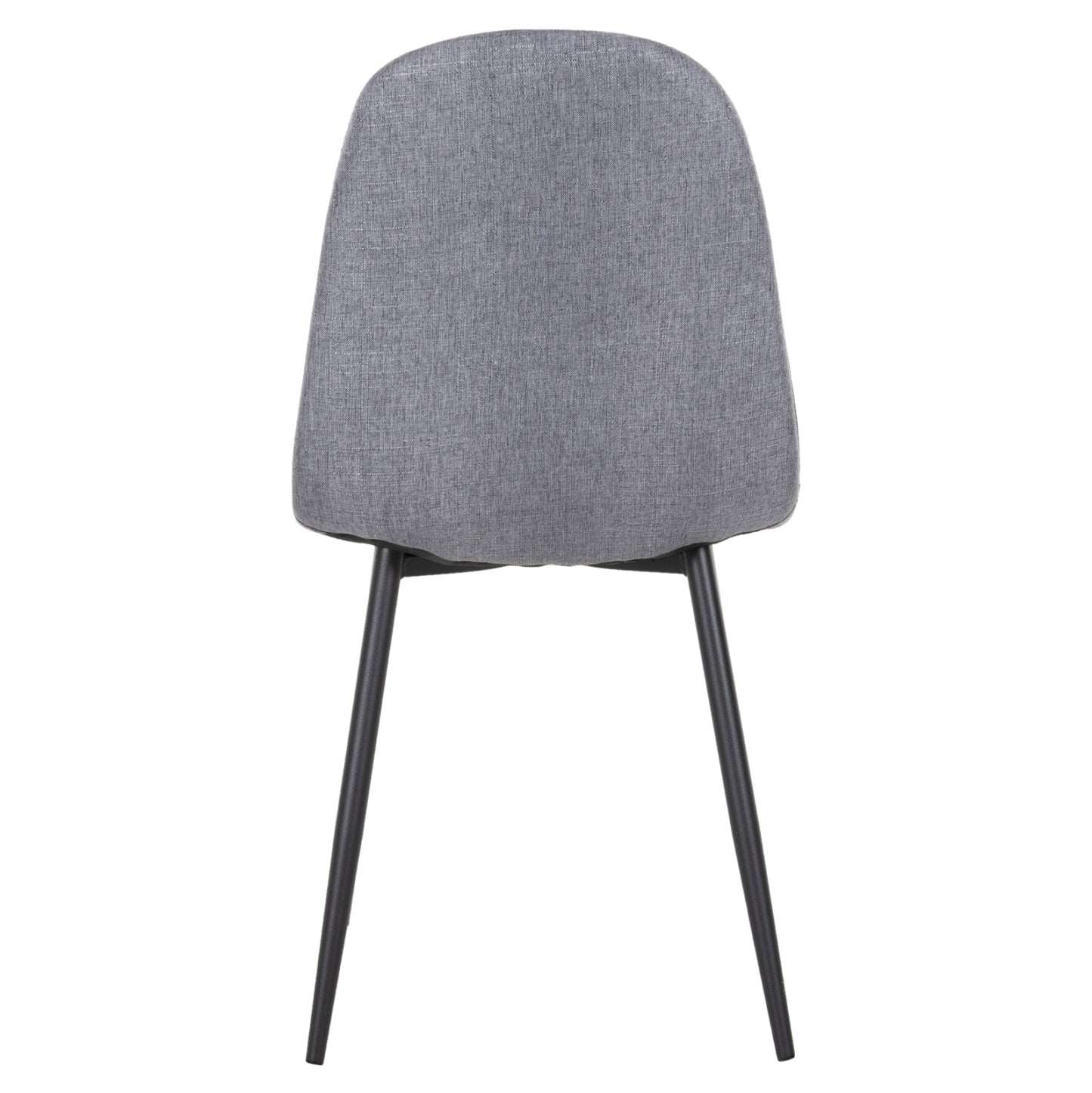 Dining Chair Leonardo Hm00100.26 Grey Fabric & Black Metal Legs 42x49,5x89hcm.