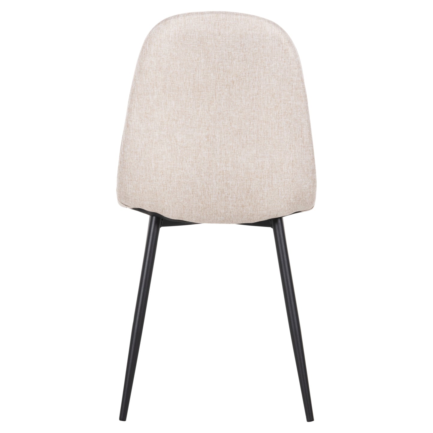 Dining Chair Leonardo Hm00100.27 Beige Fabric & Black Metal Legs 42x49,5x89hcm.