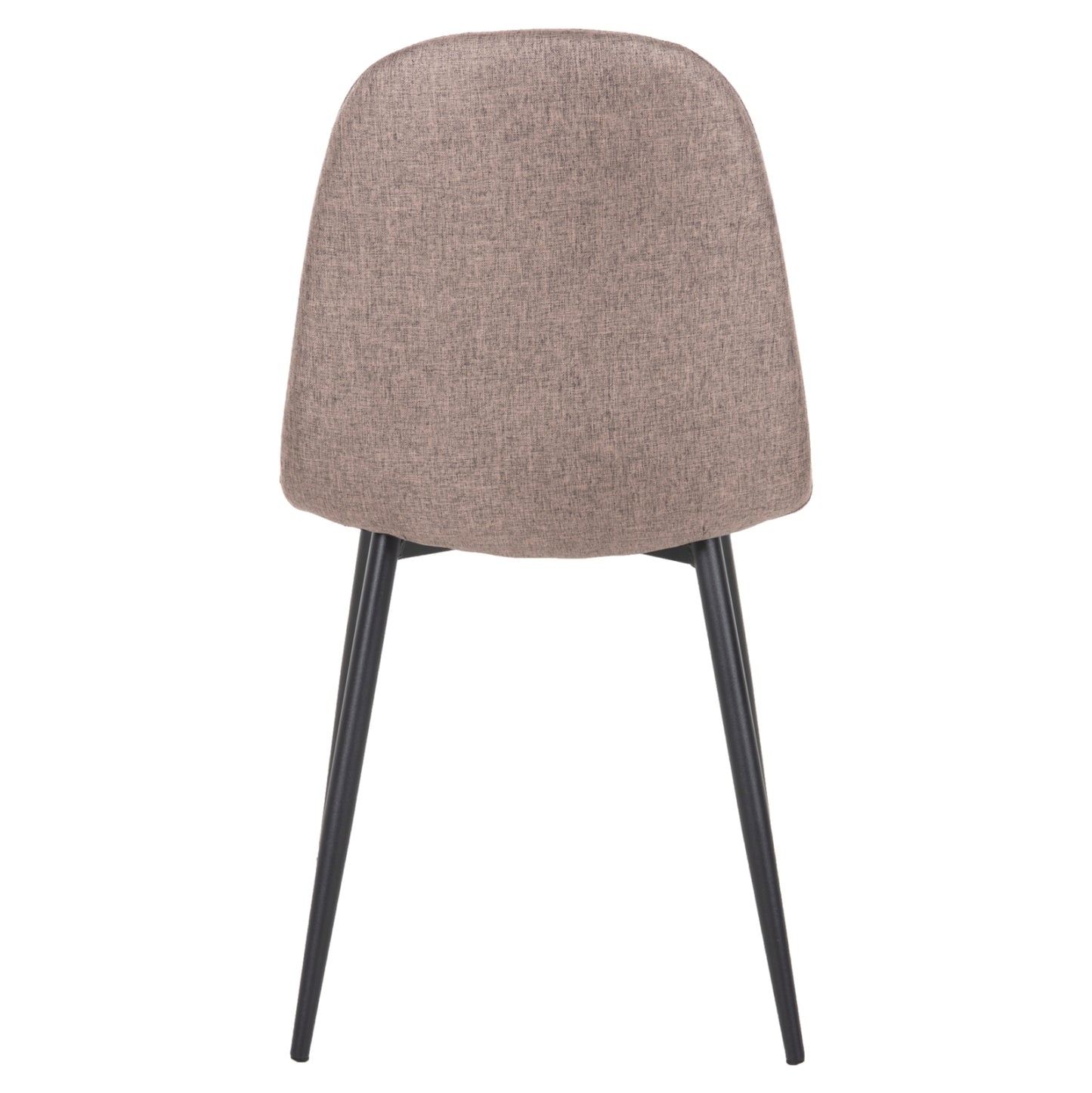 Dining Chair Leonardo Hm00100.28 Dark Beige Fabric & Black Metal Legs 42x49,5x89hcm.