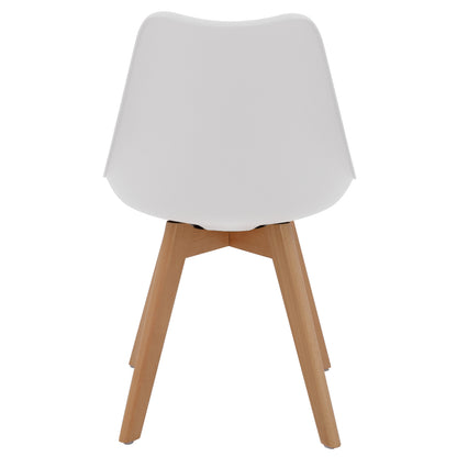 Chair Vegas Hm0033.01-wooden Legs-white Seat-47x56,6x82Υ Cm