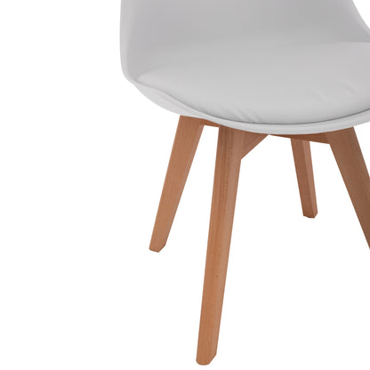 Chair Vegas Hm0033.01-wooden Legs-white Seat-47x56,6x82Υ Cm
