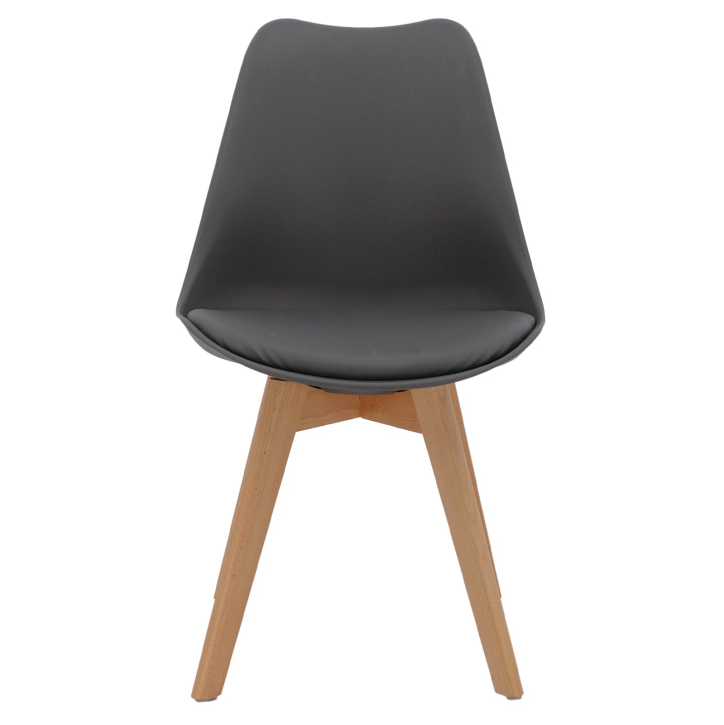 Dining Chair Vegas Hm0033.03 Beech Wood Legs-p.p. Seat In Dark Gray 45x56x80hcm.