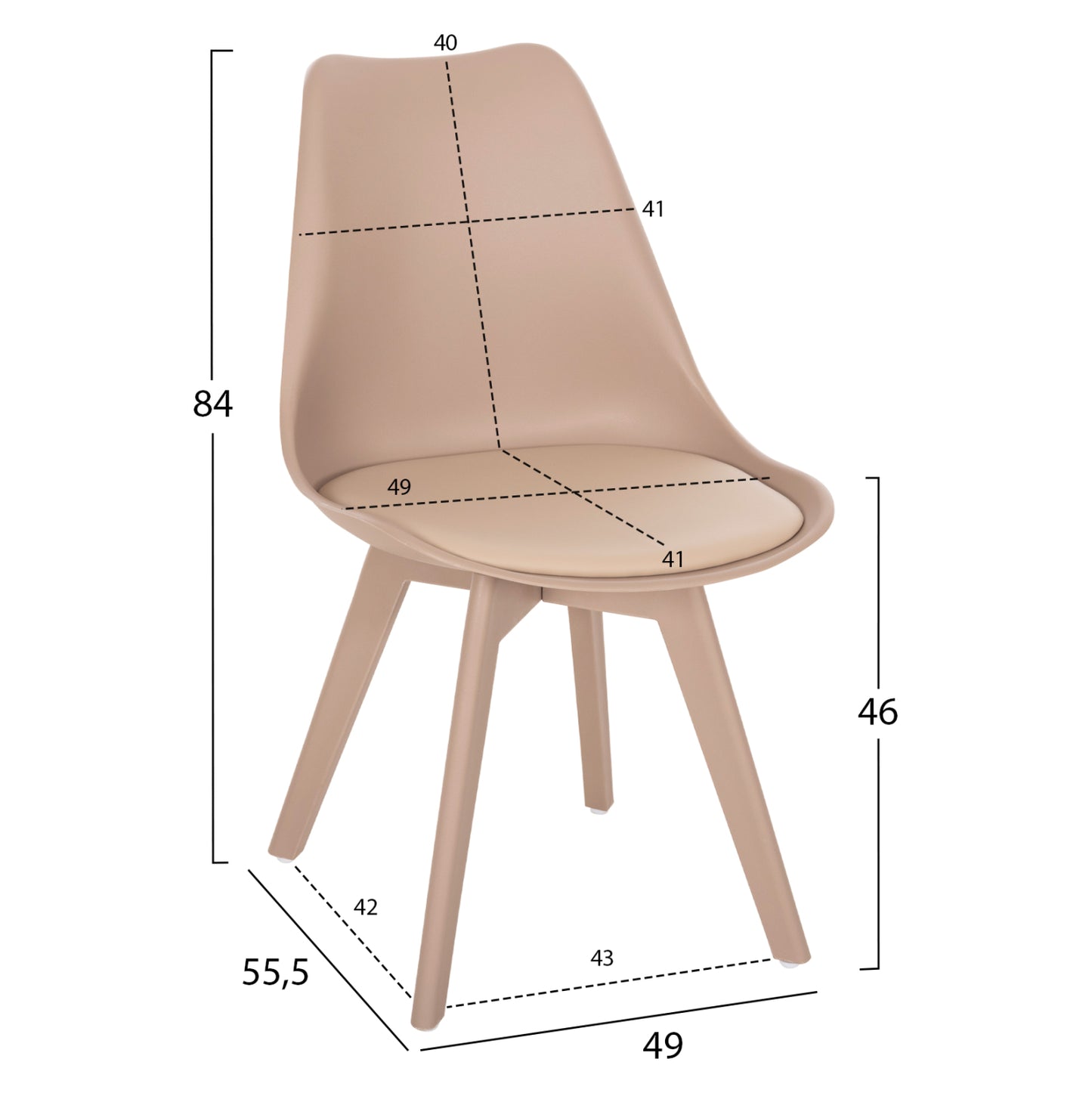 Vegas Dining Chair - Beige