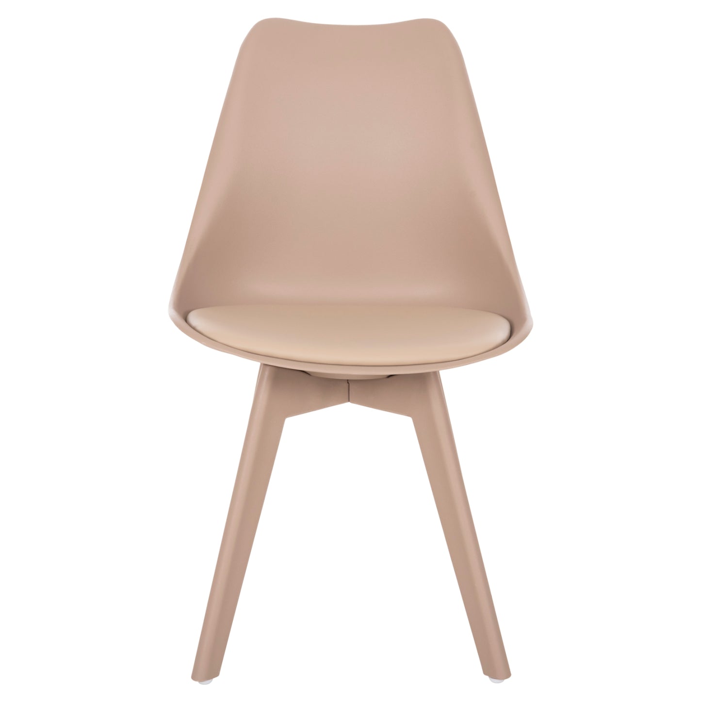 Dining Chair Vegas Hm0033.45 With Polypropylene Legs And Pp Seat Cappuccino 49x55.5x84h Cm.