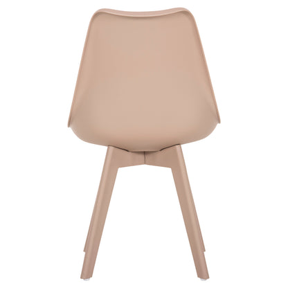 Dining Chair Vegas Hm0033.45 With Polypropylene Legs And Pp Seat Cappuccino 49x55.5x84h Cm.