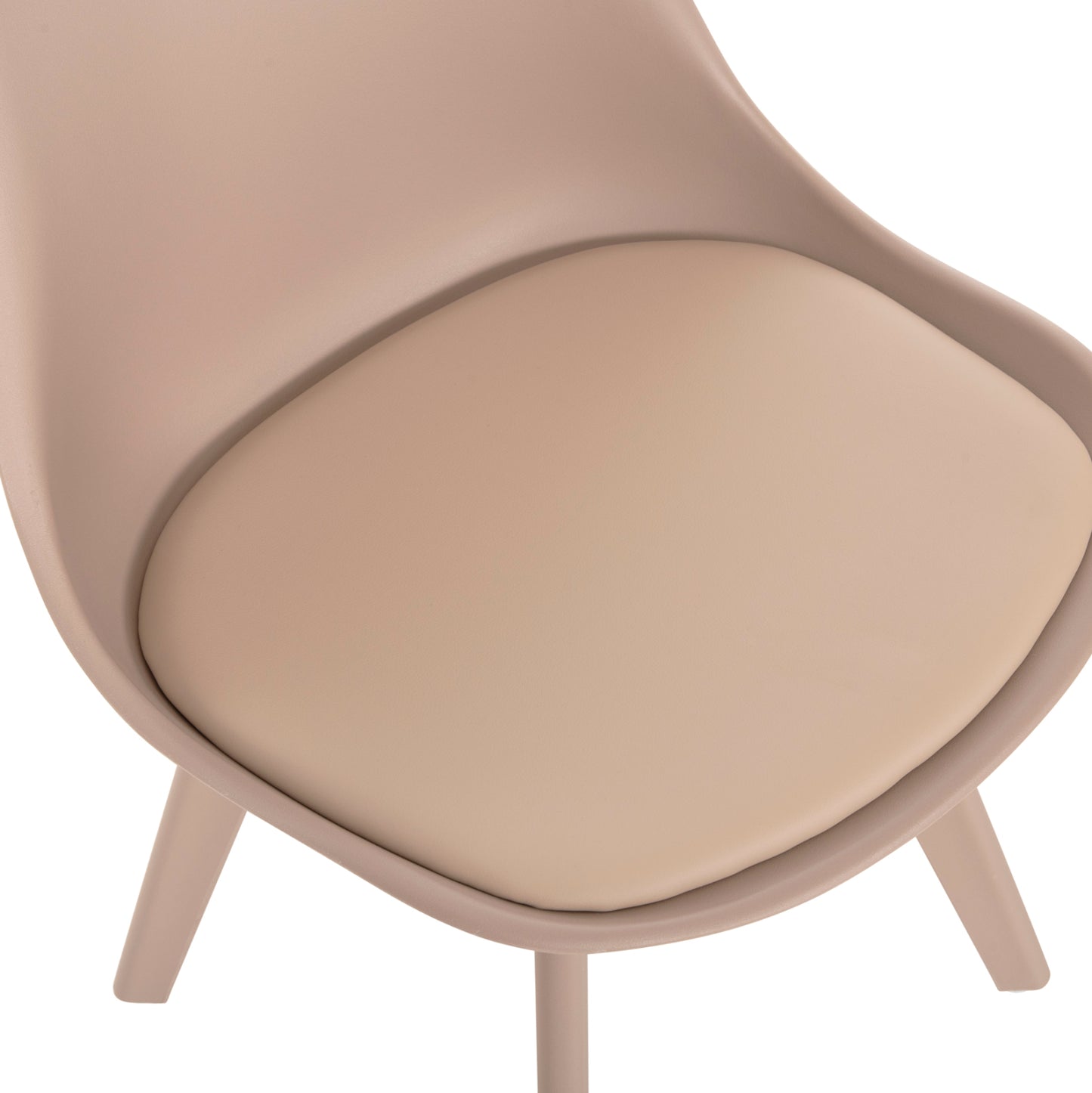 Dining Chair Vegas Hm0033.45 With Polypropylene Legs And Pp Seat Cappuccino 49x55.5x84h Cm.