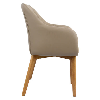 Armchair Bristol Hm0141.02 With Beige Color And Beige Pu 57x59x86Υ