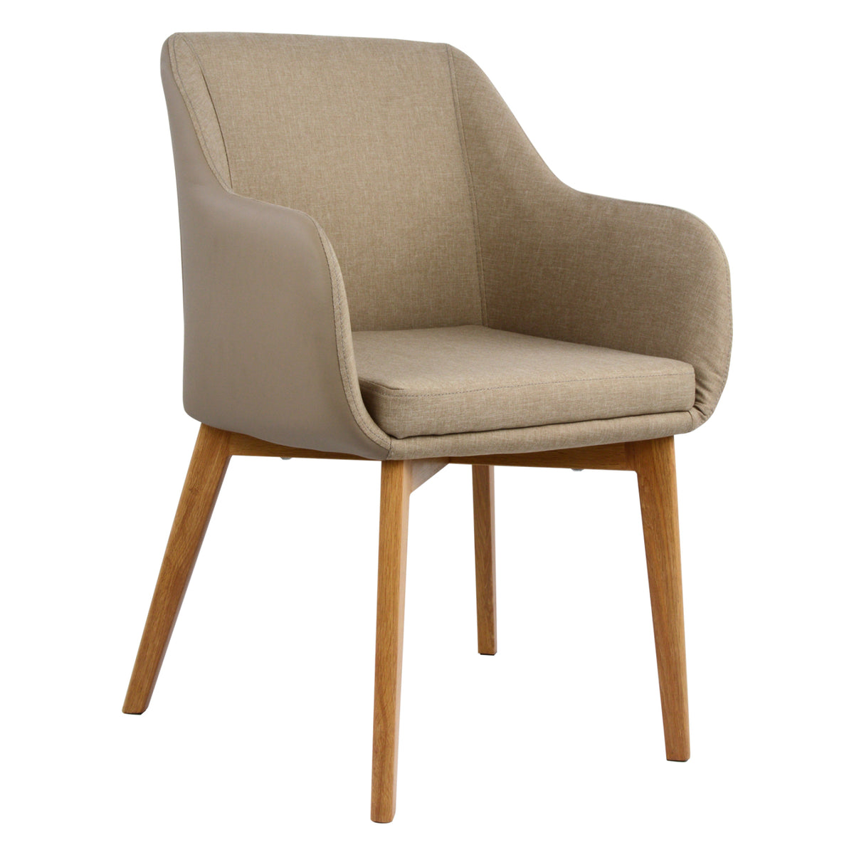Armchair Bristol Hm0141.02 With Beige Color And Beige Pu 57x59x86Υ
