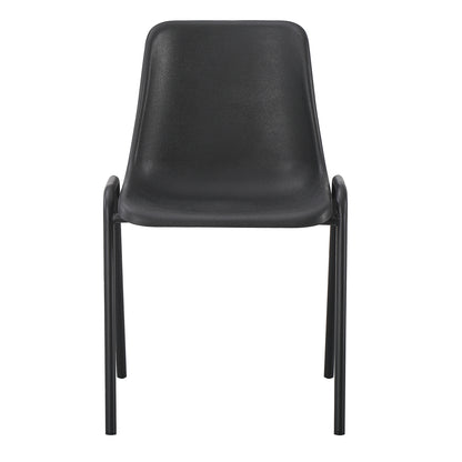 Chair Langet Hm18481.02 Polypropylene In Black--metal Legs In Black 45x47.5x79.5hcm