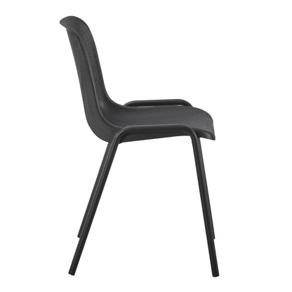 Chair Langet Hm18481.02 Polypropylene In Black--metal Legs In Black 45x47.5x79.5hcm