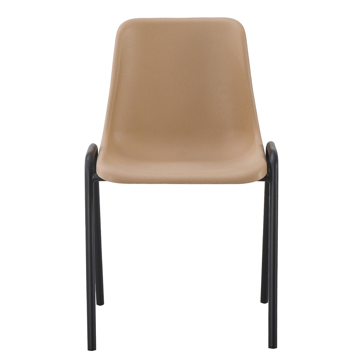 Chair Langet Hm18481.04 Polypropylene In Cappuccino--metal Legs In Black 45x47.5x79.5hcm
