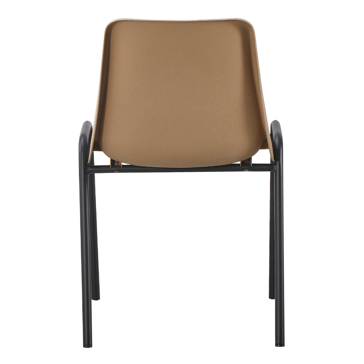 Chair Langet Hm18481.04 Polypropylene In Cappuccino--metal Legs In Black 45x47.5x79.5hcm