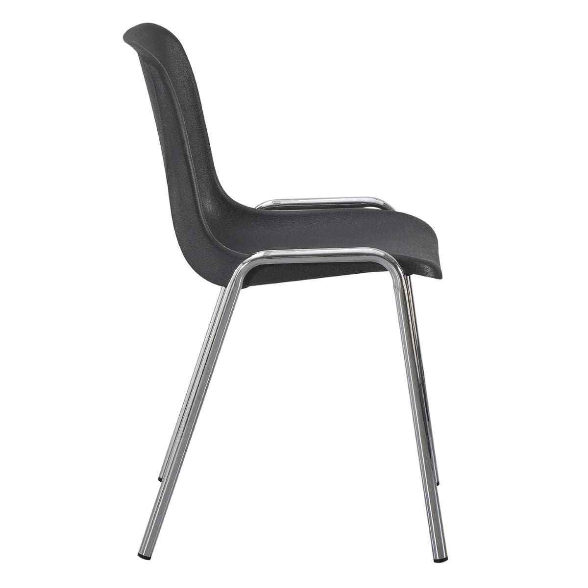 Chair Langet Hm18482.02 Polypropylene In Black--metal Chromed Legs 45x47.5x79.5hcm