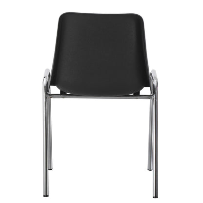 Chair Langet Hm18482.02 Polypropylene In Black--metal Chromed Legs 45x47.5x79.5hcm